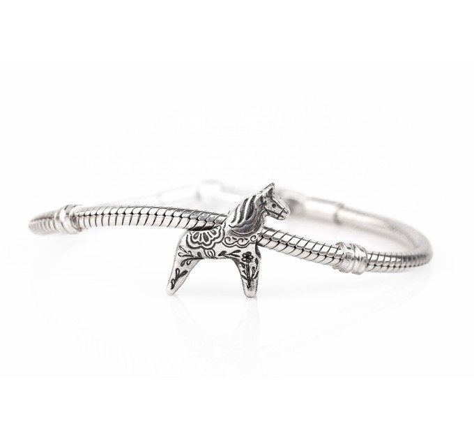 Dala Horse | Sterling Silver Charm for Bracelets 