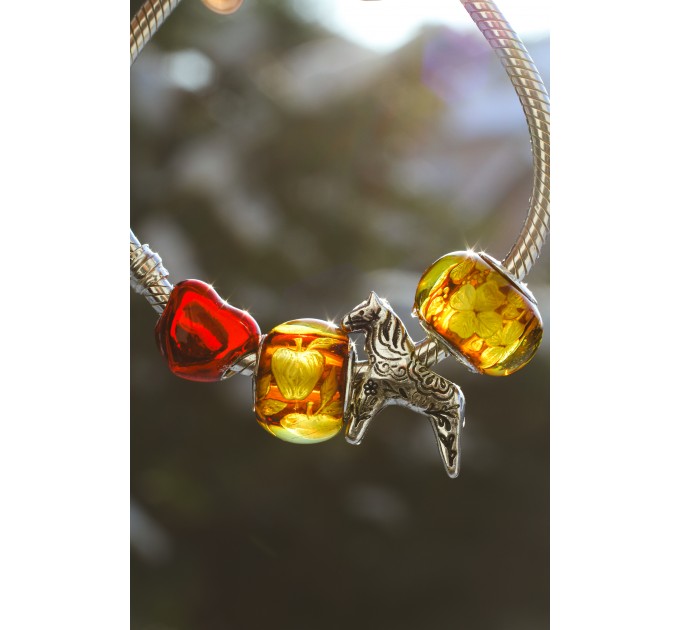 Dala Horse | Sterling Silver Charm for Bracelets 