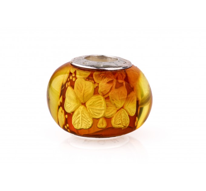 Amber Bead “Four-leaf Clover” for Bracelets | Lucky jewelry
