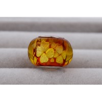 Amber Bead “Four-leaf Clover” for Bracelets | Lucky jewelry