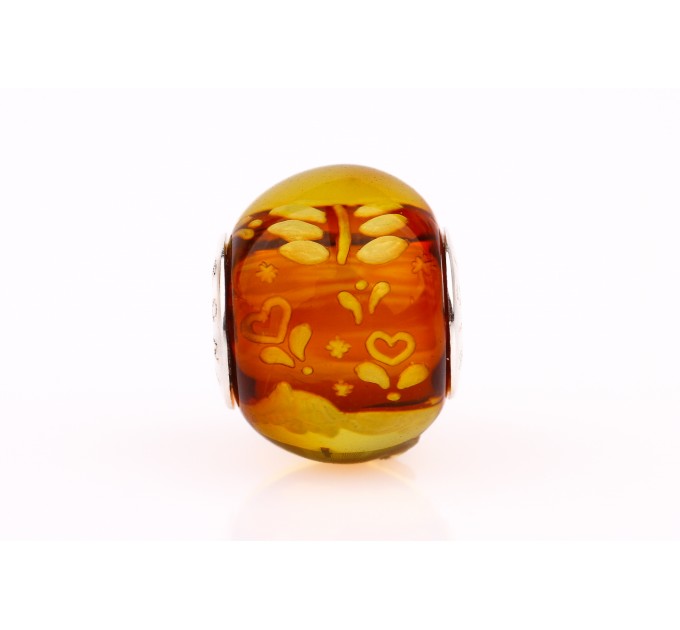 "Dala Horse" Amber Bead