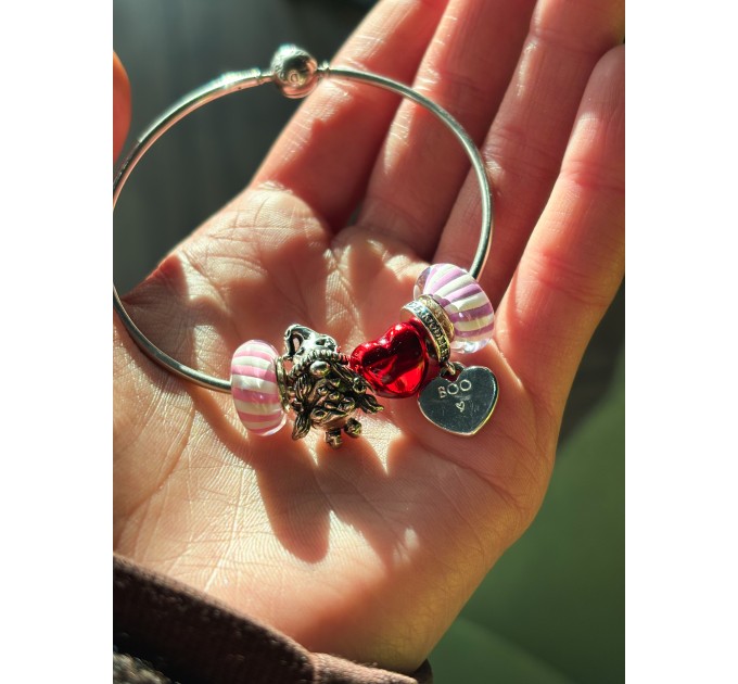 Silver Charm "Gnome Girl with Love Letter"