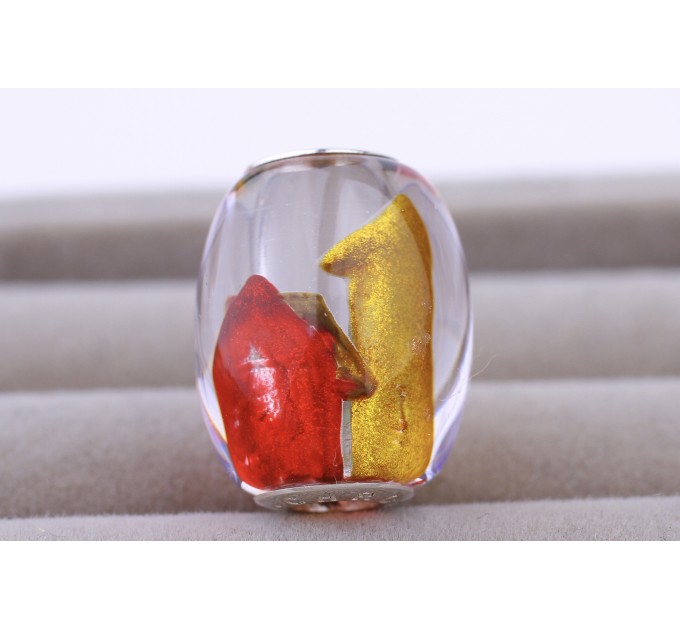 Chronicles Crystal Carved Bead "Christmas Ville"  