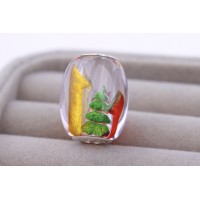 Chronicles Crystal Carved Bead "Christmas Ville" for Bracelets  