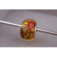 Amber Bead “Iris Flower”