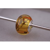 Amber Bead “Iris Flower”