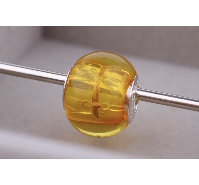 Golden Tree of Life Amber Bead
