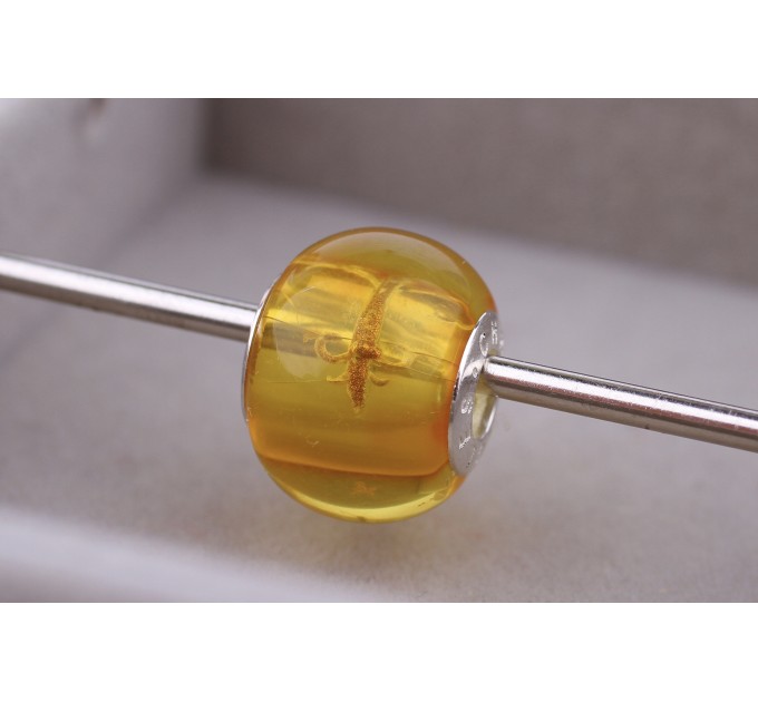 Golden Tree of Life Amber Bead