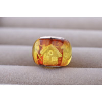 Amber Bead "Christmas Ville" for Bracelets