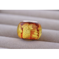 Amber Bead "Christmas Ville" for Bracelets