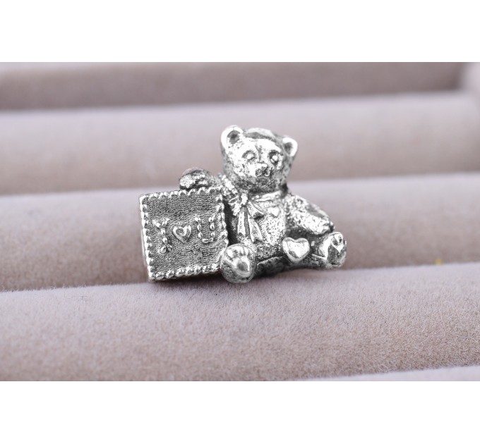 Silver Charm "Teddy Bear"