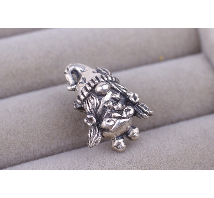 Silver Charm "Gnome Girl with Love Letter"