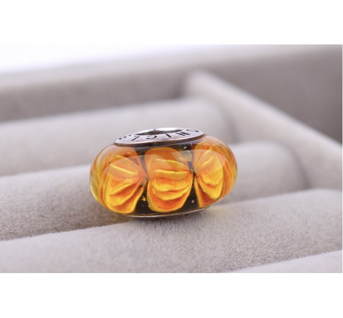 Amber Bead "Floral petals"