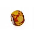 Fall Apples — Hand-Carved Amber Charm for bracelets