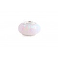 Snowy White Lab-created Opal Spacer