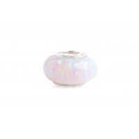 Snowy White Lab-created Opal Spacer