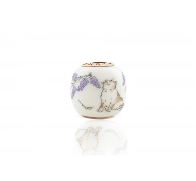 Cat under the Sakura Tree| Elforyn charms| Scrimshaw Technique