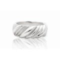 Minimalist Style Sterling Silver Ring | Croissant Ring 